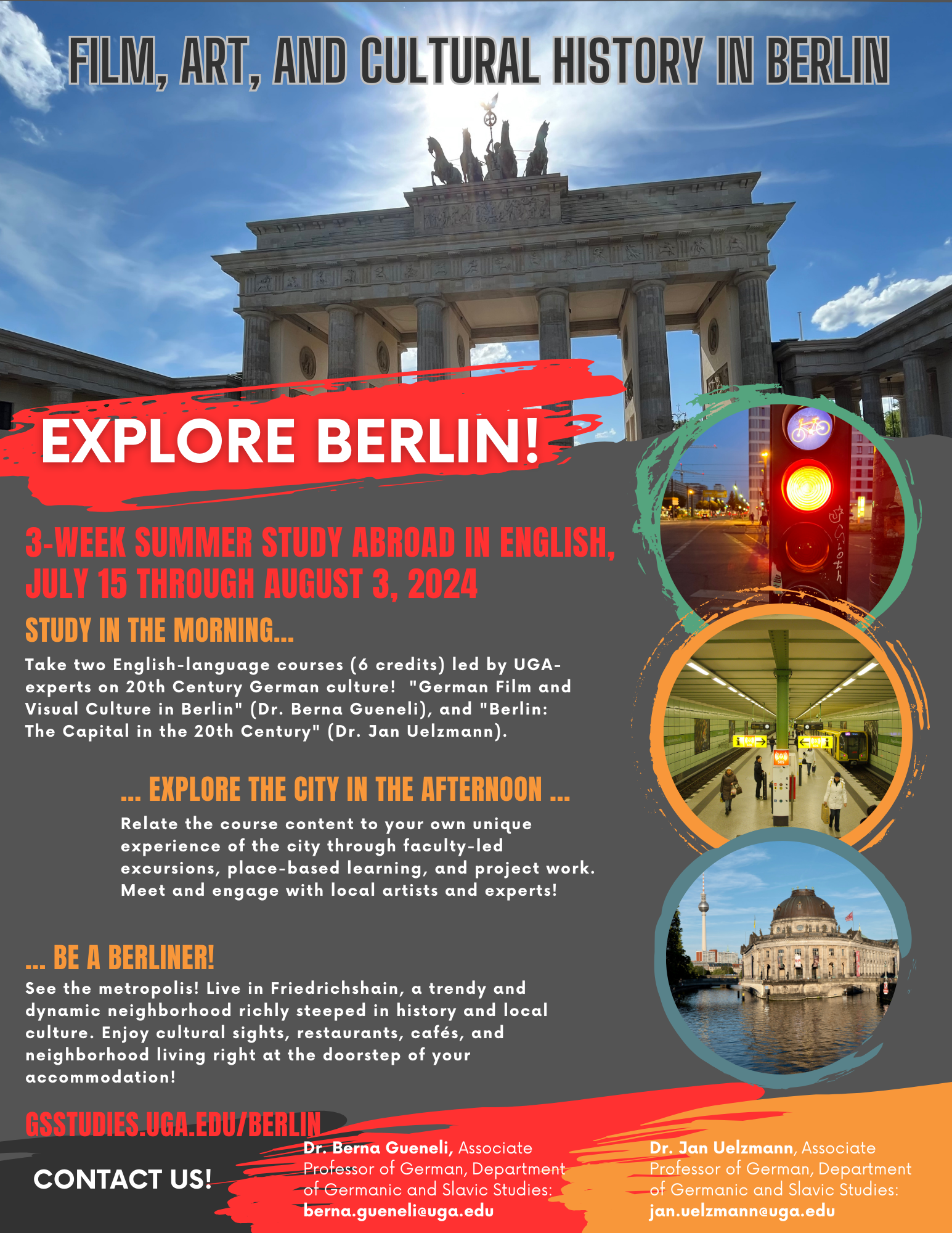 Berlin Program Flyer, all information is included on the webpage