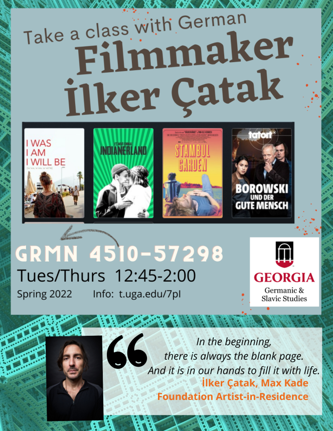 German filmmaker İlker Çatak will be teaching a course in the Department of German and Slavic Studies in Spring 2022, GRMN 4510. 