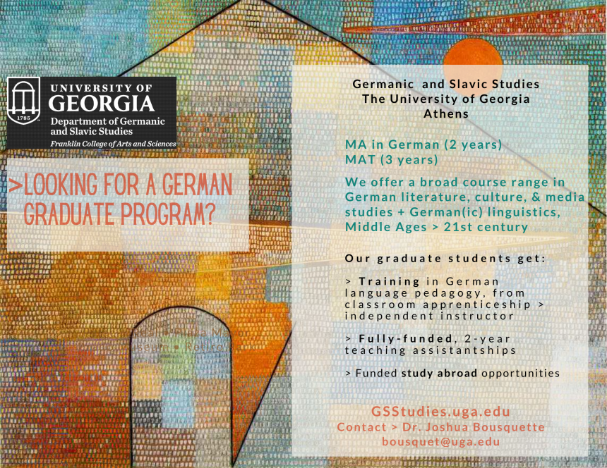 Flyer describing requirements of GSS MA program
