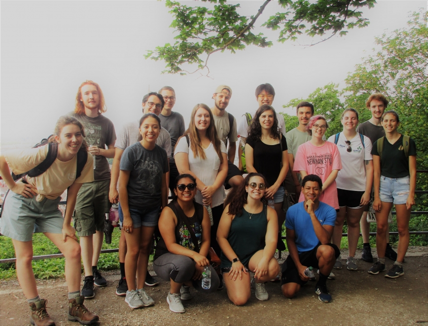 group photo during a class tour in Freiburg