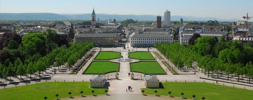 Karlsuhe Institute of Technology overlooking the town of Karlsruhe, Germany