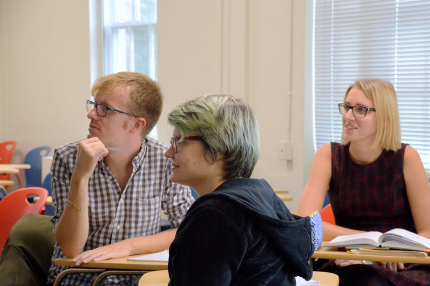 Graduate students in a seminar course in the Department of Germanic & Slavic Studies at the University of Georgia in Athens, Georiga.