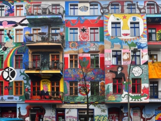 Graffiti house Eastern Berlin