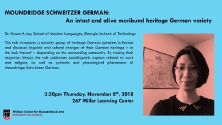 flyer for Hyoun-A Joo lecture on German linguistics