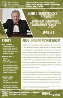 Flyer for Mikhail Voskresensky Residency Events