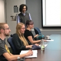 Dr. Joshua Bousquette leads a class discussion with graduate students at the University of Georgia.