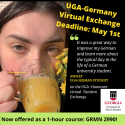 UGA + Hannover Exchange deadline is May 1. Offered as a one-hour course: GRMN 2990.