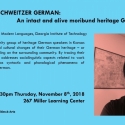 flyer for Hyoun-A Joo lecture on German linguistics