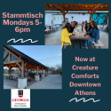 Stammtisch is Mondays from 5-6pm at Creature Comforts. 