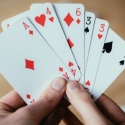 Various cards in a player's hand